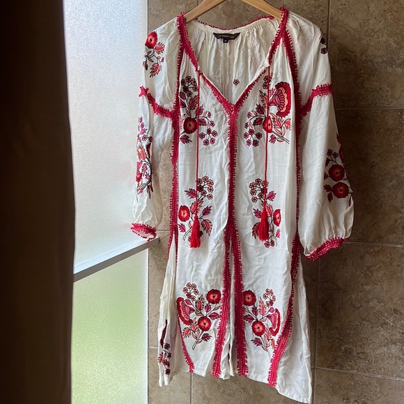 Anthropologie Dresses & Skirts - Anthropologie Ranna Gill Hadley Embroidered Tunic Dress — M